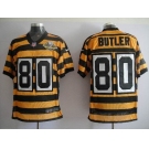 nike pittsburgh steelers #80 butler throwback yellow black(team 80 anniversary)