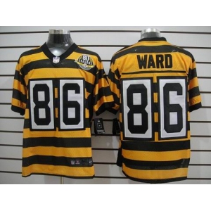 nike pittsburgh steelers #86 ward throwback yellow black(team 80 anniversary)