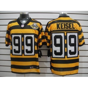 nike pittsburgh steelers #99 keisel throwback yellow black(team 80 anniversary)