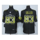 2015 New Nike Pittsburgh Steelers #83 Miller Black Strobe Jerseys[Limited]