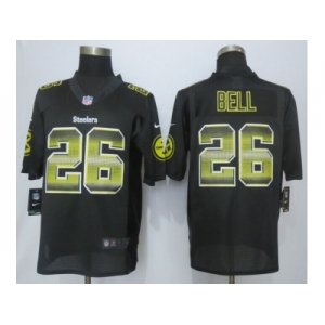 2015 new nike pittsburgh steelers #26 bell black strobe jerseys[limited]