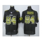 2015 new nike pittsburgh steelers #84 brown black strobe jerseys[limited]