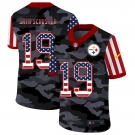 Men New Nike Pittsburgh Steelers #19 Smith-schuster 2020 Nike Camo USA Salute to Service Limited Jersey