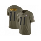 Men Nike Pittsburgh Steelers #11 Justin Hunter Limited Olive 2017 Salute to Service NFL Jersey