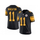 Men Nike Pittsburgh Steelers #11 Markus Wheaton Black Color Rush Limited Jersey