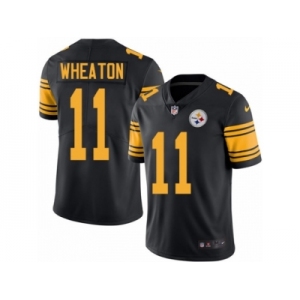 Men Nike Pittsburgh Steelers #11 Markus Wheaton Black Color Rush Limited Jersey