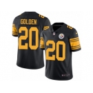 Men Nike Pittsburgh Steelers #20 Robert Golden Limited Black Rush Vapor Untouchable NFL Jersey