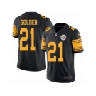 Men Nike Pittsburgh Steelers #21 Robert Golden Black Color Rush Limited Jersey