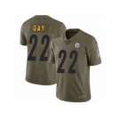 Men Nike Pittsburgh Steelers #22 William Gay Limited Olive 2017 Salute to Service NFL Jersey