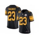 Men Nike Pittsburgh Steelers #23 Mike Wagner Black Color Rush Limited Jersey