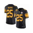 Men Nike Pittsburgh Steelers #25 Artie Burns Black Color Rush Limited Jersey