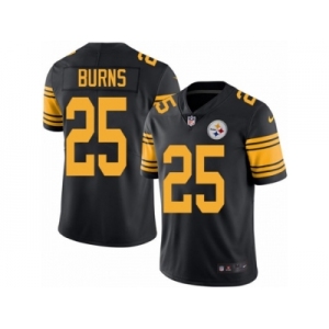 Men Nike Pittsburgh Steelers #25 Artie Burns Black Color Rush Limited Jersey