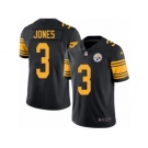 Men Nike Pittsburgh Steelers #3 Landry Jones Black Color Rush Limited Jersey