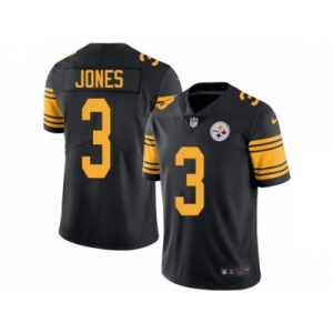 Men Nike Pittsburgh Steelers #3 Landry Jones Black Color Rush Limited Jersey