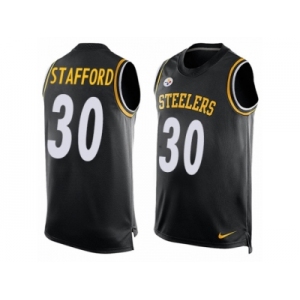 Men Nike Pittsburgh Steelers #30 Daimion Stafford Limited Black Player Name & Number Tank Top NFL Jersey