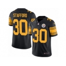 Men Nike Pittsburgh Steelers #30 Daimion Stafford Limited Black Rush Vapor Untouchable NFL Jersey