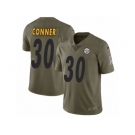 Men Nike Pittsburgh Steelers #30 James Conner Limited Olive 2017 Salute to Service NFL Jersey