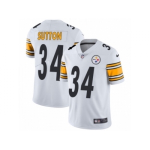 Men Nike Pittsburgh Steelers #34 Cameron Sutton White Vapor Untouchable Limited Player NFL Jersey