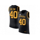 Men Nike Pittsburgh Steelers #40 Mike Hilton Black Rush Player Name & Number Tank Top NFL Jersey