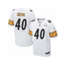 Men Nike Pittsburgh Steelers #40 Mike Hilton Elite White NFL Jersey