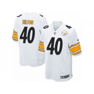 Men Nike Pittsburgh Steelers #40 Mike Hilton Game White NFL Jersey