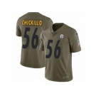 Men Nike Pittsburgh Steelers #56 Anthony Chickillo Limited Olive 2017 Salute to Service NFL Jersey