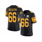 Men Nike Pittsburgh Steelers #66 David DeCastro Black Color Rush Limited Jersey