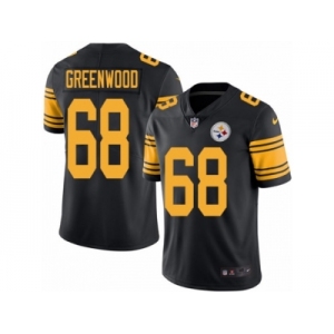 Men Nike Pittsburgh Steelers #68 L.C. Greenwood Black Color Rush Limited Jersey