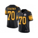 Men Nike Pittsburgh Steelers #70 Ernie Stautner Black Color Rush Limited Jersey