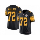 Men Nike Pittsburgh Steelers #72 Cody Wallace Black Color Rush Limited Jersey