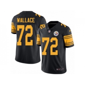 Men Nike Pittsburgh Steelers #72 Cody Wallace Black Color Rush Limited Jersey