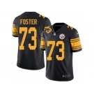 Men Nike Pittsburgh Steelers #73 Ramon Foster Black Color Rush Limited Jersey