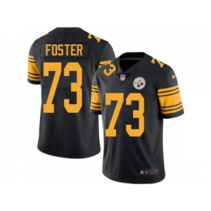 Men Nike Pittsburgh Steelers #73 Ramon Foster Black Color Rush Limited Jersey