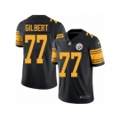 Men Nike Pittsburgh Steelers #77 Marcus Gilbert Black Color Rush Limited Jersey