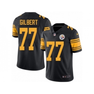 Men Nike Pittsburgh Steelers #77 Marcus Gilbert Black Color Rush Limited Jersey