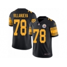 Men Nike Pittsburgh Steelers #78 Alejandro Villanueva Black Color Rush Limited Jersey