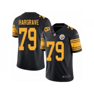 Men Nike Pittsburgh Steelers #79 Javon Hargrave Black Color Rush Limited Jersey