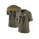 Men Nike Pittsburgh Steelers #79 Javon Hargrave Limited Olive 2017 Salute to Service NFL Jersey