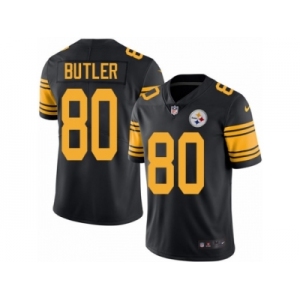 Men Nike Pittsburgh Steelers #80 Jack Butler Black Color Rush Limited Jersey