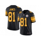 Men Nike Pittsburgh Steelers #81 Jesse James Black Color Rush Limited Jersey