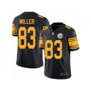 Men Nike Pittsburgh Steelers #83 Heath Miller Black Color Rush Limited Jersey