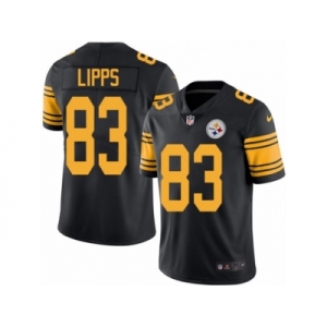 Men Nike Pittsburgh Steelers #83 Louis Lipps Black Color Rush Limited Jersey