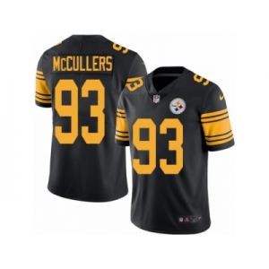 Men Nike Pittsburgh Steelers #93 Dan McCullers Black Color Rush Limited Jersey