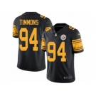 Men Nike Pittsburgh Steelers #94 Lawrence Timmons Black Color Rush Limited Jersey