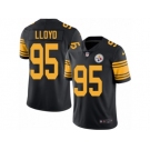 Men Nike Pittsburgh Steelers #95 Greg Lloyd Black Color Rush Limited Jersey