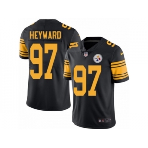 Men Nike Pittsburgh Steelers #97 Cameron Heyward Black Color Rush Limited Jersey