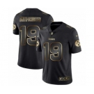 Men Pittsburgh Steelers #19 JuJu Smith-Schuster Black Golden Edition 2019 Vapor Untouchable Limited Jersey