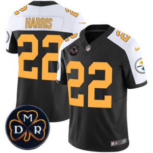 Men Pittsburgh Steelers #22 Najee Harris Black F U S E DMR Patch Untouchable Limited Stitched Football Jersey