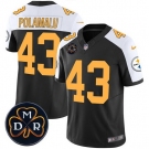 Men Pittsburgh Steelers #43 Troy Polamalu Black F U S E DMR Patch Untouchable Limited Stitched Football Jersey