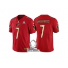 Men Pittsburgh Steelers #7 Ben Roethlisberger AFC 2017 Pro Bowl Red Gold Limited Jersey